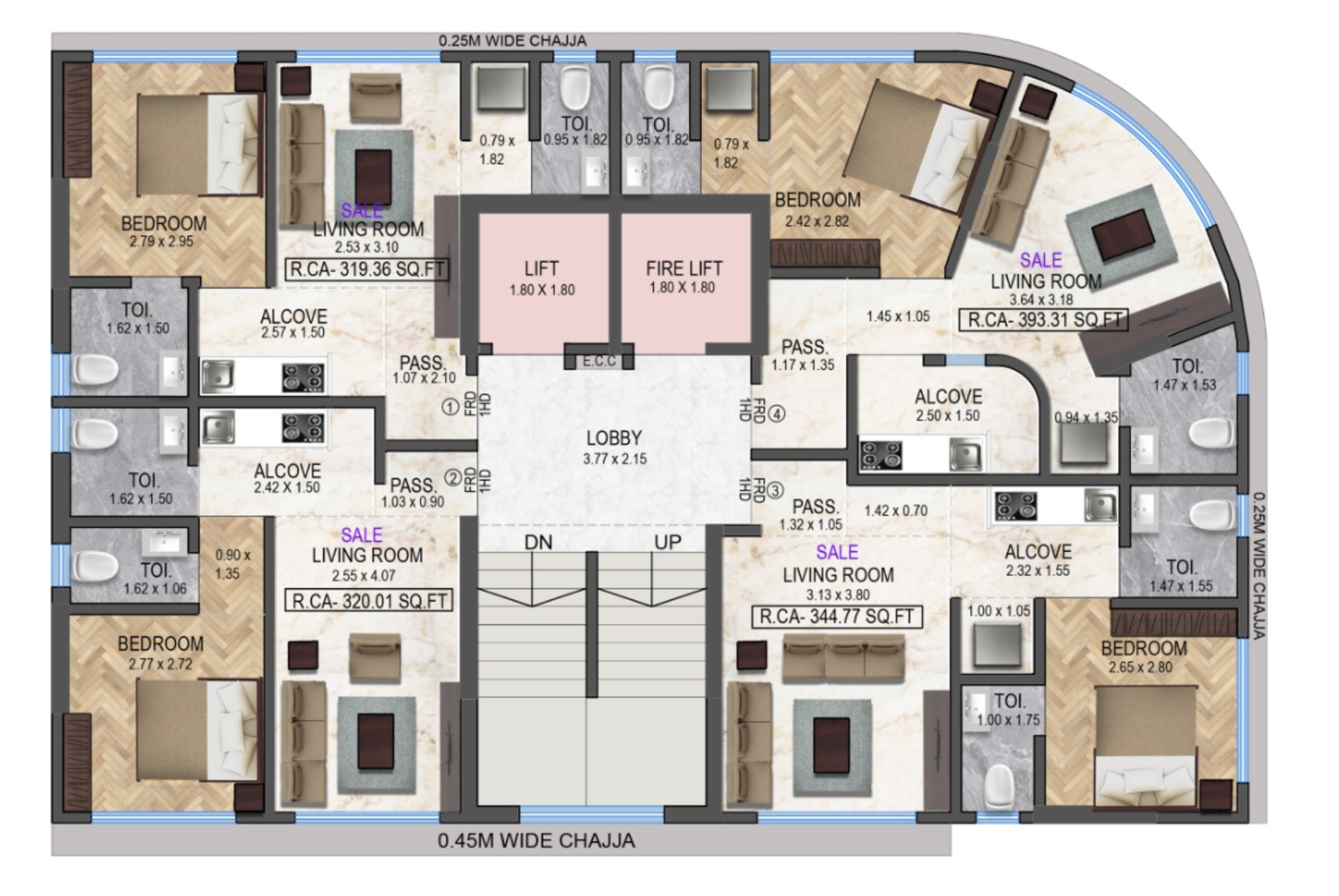 2nd & 3rd Floor Plan