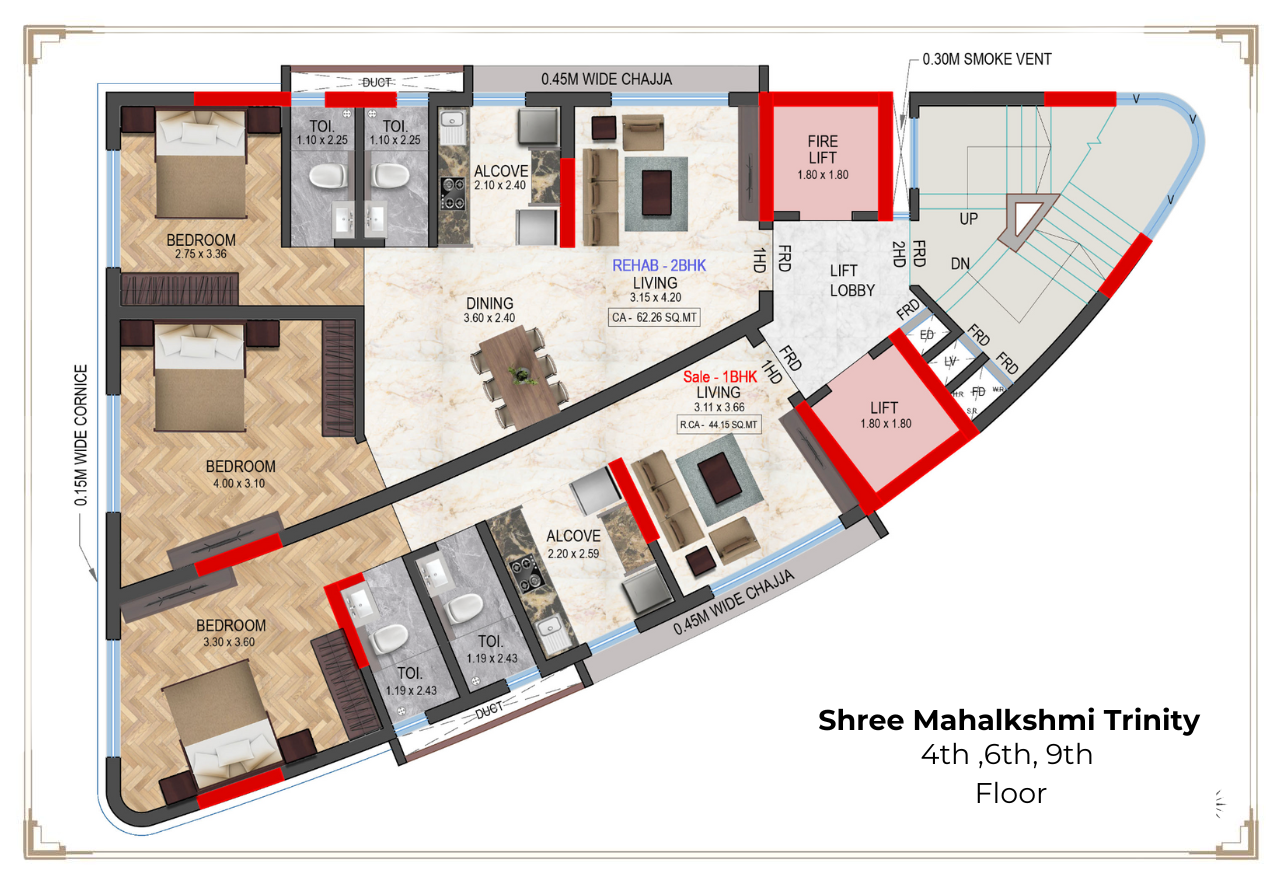 5th & 6th Floor Plan